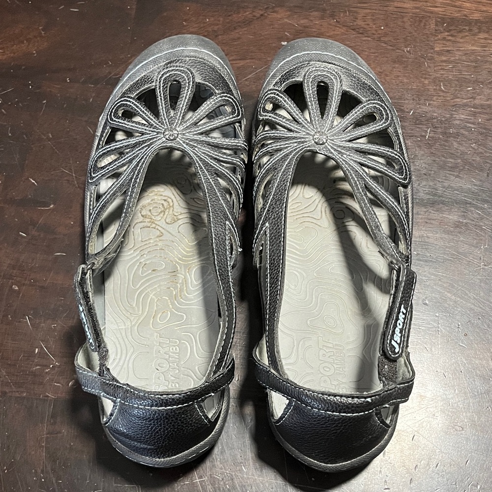 J Sport by Jambu Black Women's Sandals Size 11 M